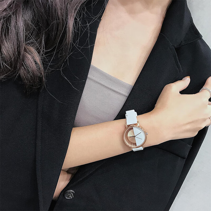 KLASSE 14意大利手表女不完美系列时尚防水男女士石英腕表女表情人节礼物 白色女款套装IM18RG007W-GSA