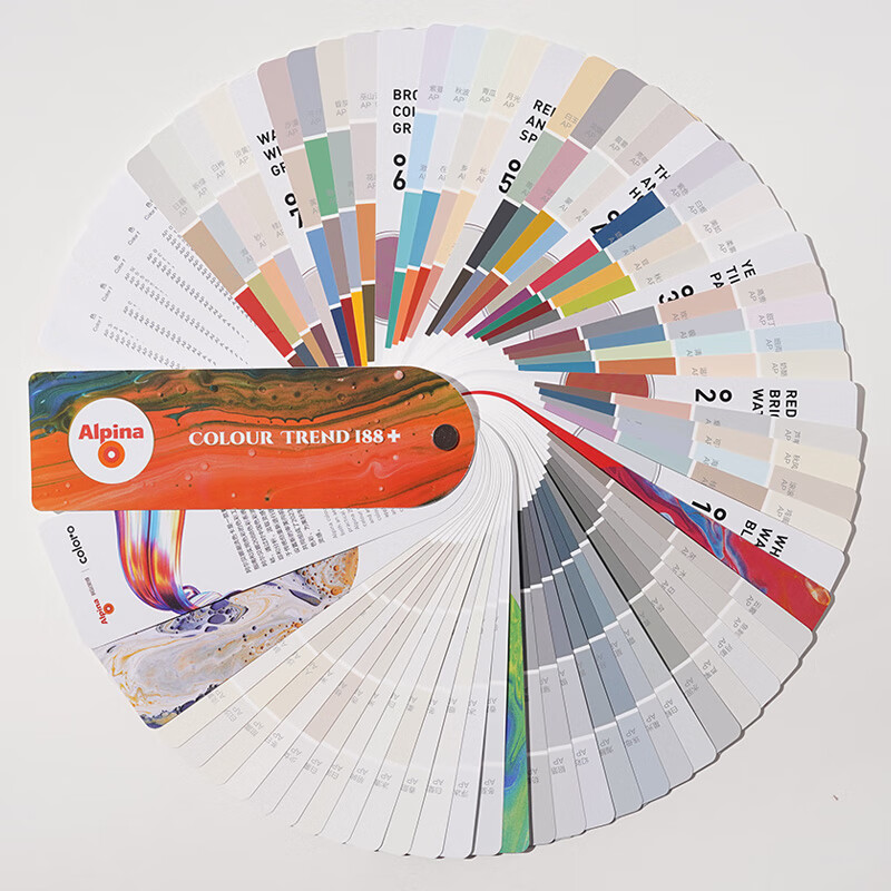 阿尔贝娜（Alpina）德国阿尔贝娜（Alpina）乳胶漆色卡标准涂料调色2088可调千色卡 188网红色色卡（无需退回）