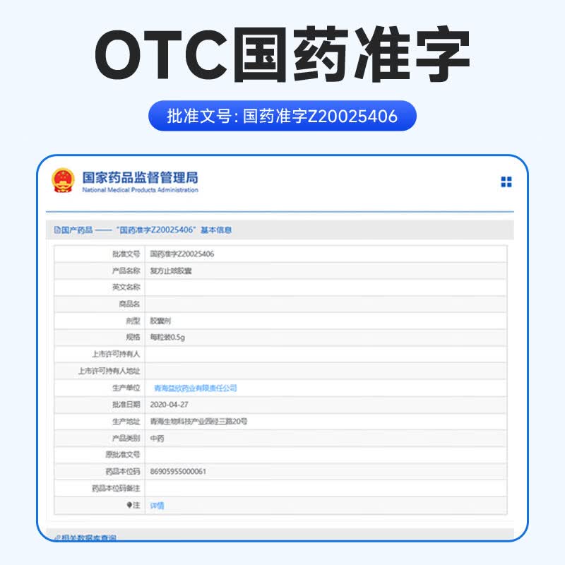 [盈医生] 复方止咳胶囊 0.5g*24粒/盒慢性支气管炎咳嗽化痰止咳老年人大药房国药准字OTC认证 1盒装