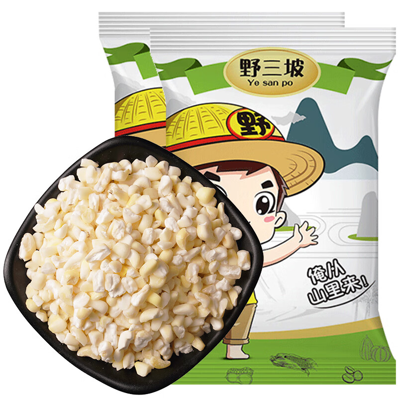 野三坡 玉米渣 粘大碴棒子碎米粒五谷杂粮芸豆组合粥原料 粘玉米碴 500g*1袋