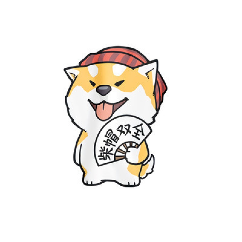 汽车贴纸创意个性柴犬可爱柴帽双全动漫网红狗狗遮挡刮痕装饰车贴 8号