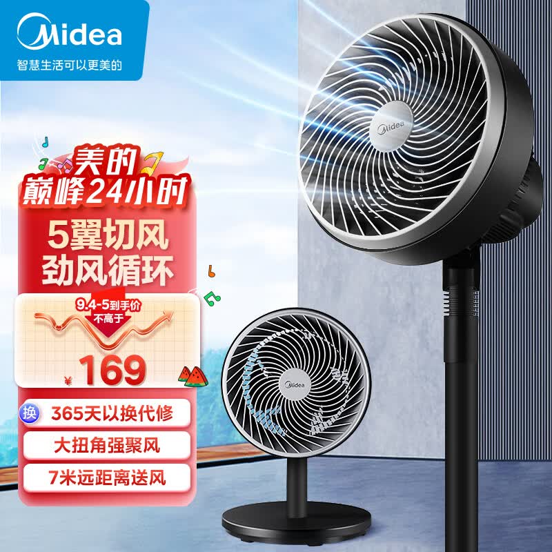美的（Midea）【飓风循环】轻音节能空气循环扇大风量落地扇可拆洗电风扇摇头宿舍电扇台式桌面小型风扇 GAF20CA使用感如何?