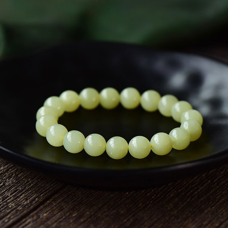 和田玉黄玉单圈 m 黄加绿