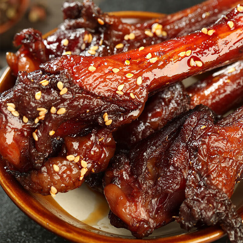 特产优联麻辣酱香鸭翅根真空鸭肉熟食即食卤味湖南酱板鸭宿舍追剧小吃