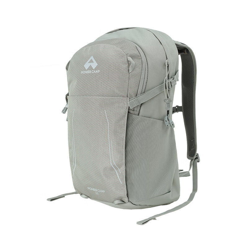 拓路者（Pioneer Camp）户外冲顶包轻量徒步背包男女考杜拉耐磨登山包22L升双肩包 岩石灰