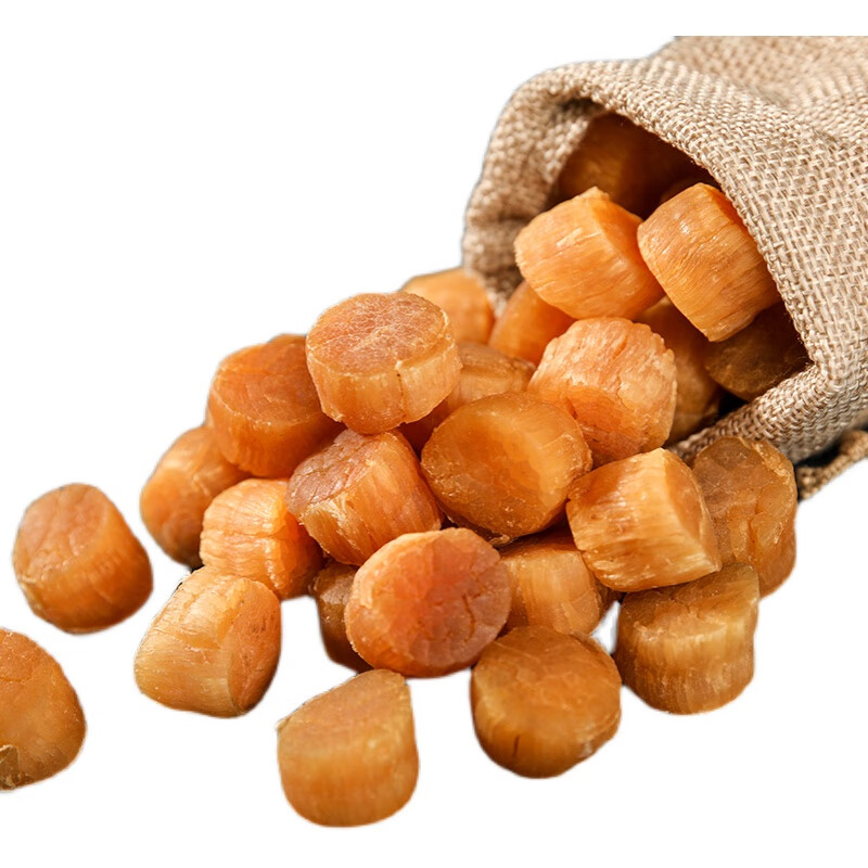 禾澹120头大贝干货大连瑶柱干贝海鲜煮粥煲汤淡干