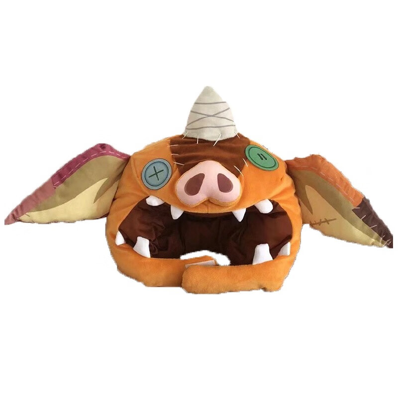 布林面具猪猪头套林克毛绒克洛洛海利亚盾面罩 波克布林面具40cm高