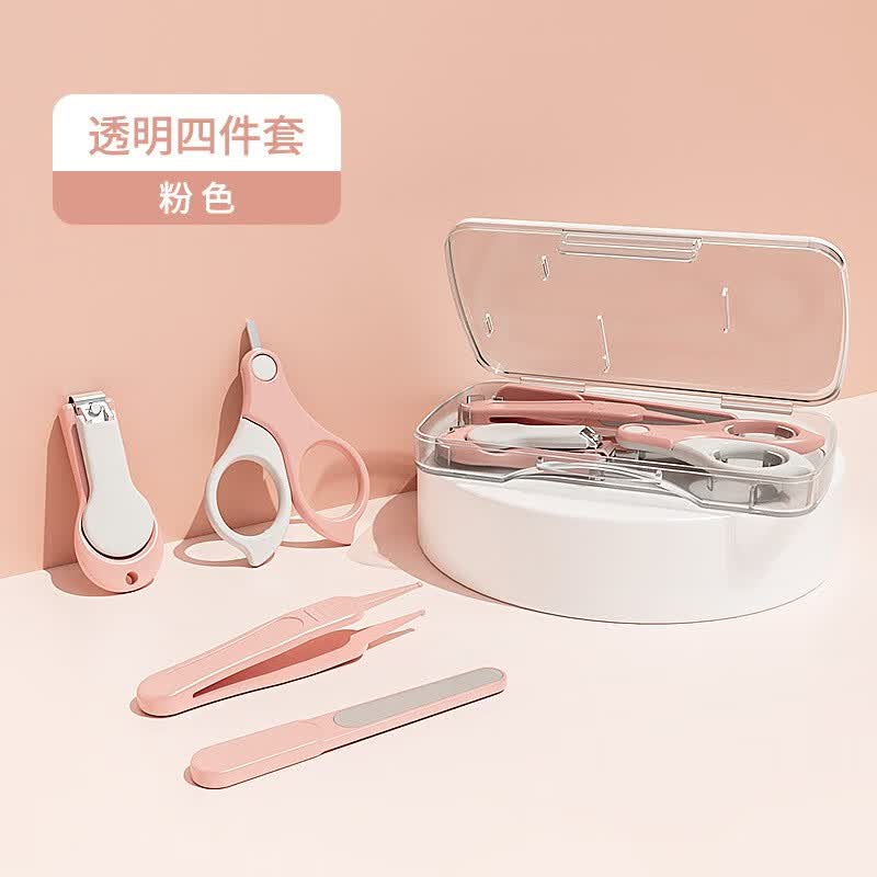 BABYALANbabyalan婴儿指甲剪新生儿宝宝指甲刀指甲钳剪刀指甲锉发光耳朵勺 珊瑚粉-4件套配收纳盒怎么看?