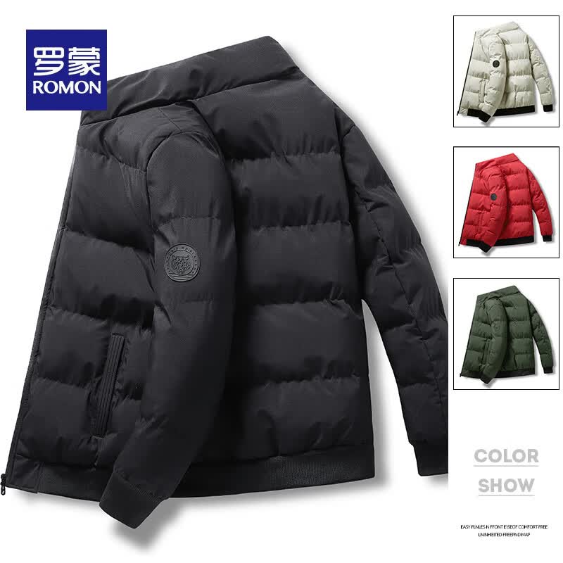 罗蒙（ROMON）品牌加绒加厚棉服男士冬季新款防风保暖超厚棉衣外套b 黑色 XL高性价比高么？