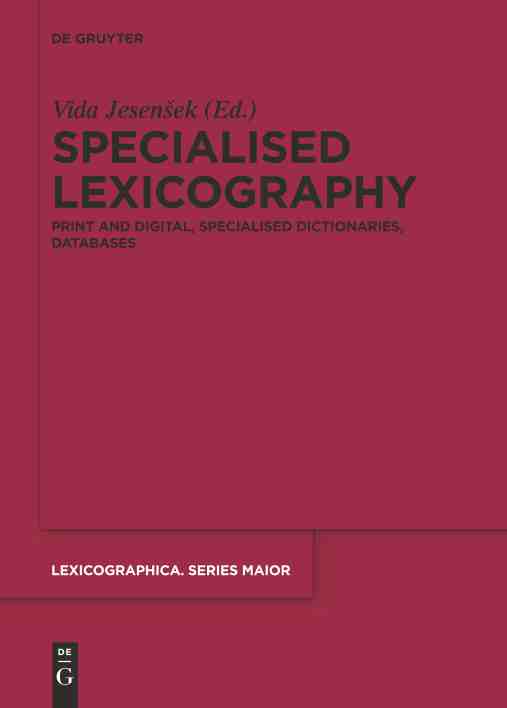 预售 按需印刷 specialised lexicography