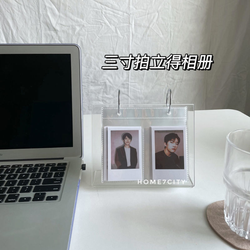 拍立得三寸照片相册简透明相册影集插页相册桌面摆件相册 三寸68个