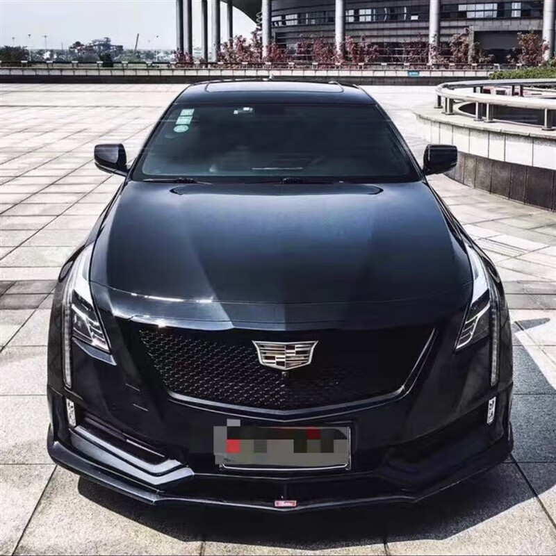 森用适用凯迪拉克ct6改装 黑武士包围碳纤纹前唇侧裙后唇中网尾翼前铲