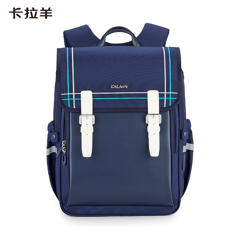 卡拉羊中学生减负书包初中女双肩包旅行包轻男大容量背包新款cx5140