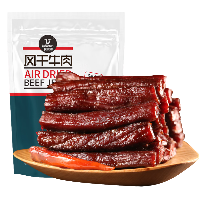 科爾沁 手撕風(fēng)干牛肉干 辣味500g 量販裝 休閑零食 肉干肉脯 內(nèi)蒙特產(chǎn)