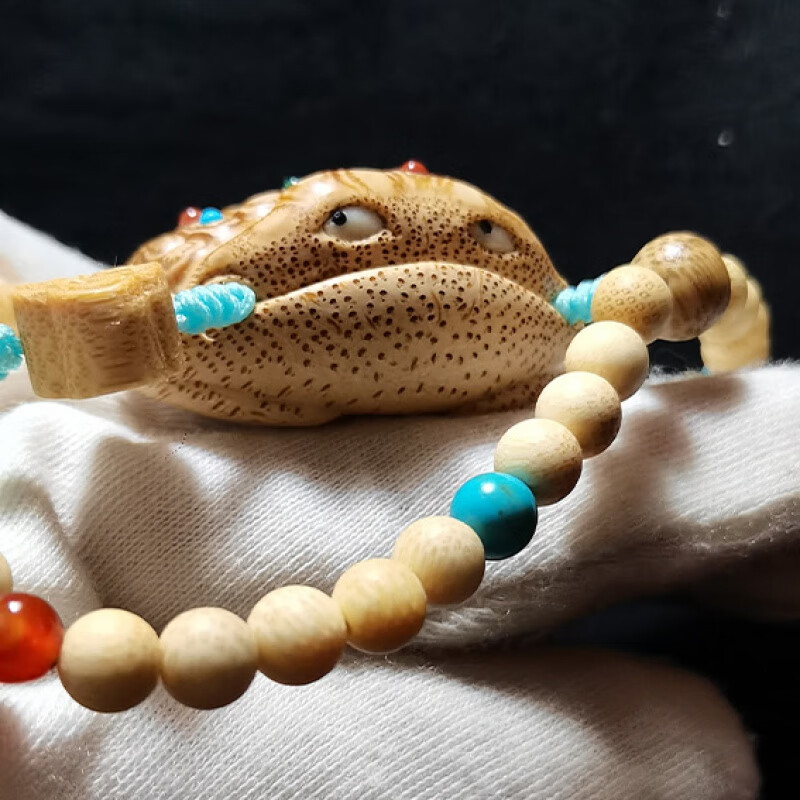 实心竹玉竹把件恶霸大金蟾竹根雕金蟾手工竹雕金蟾蟾蜍满钉镶嵌鹿 a款