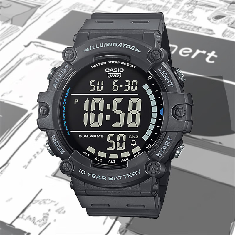 卡西欧（CASIO）日本复古运动大表盘潮流防水电子腕表AE-1500WH-8B/1A WHX-1A 3A AE-1500WH-8B属于什么档次？
