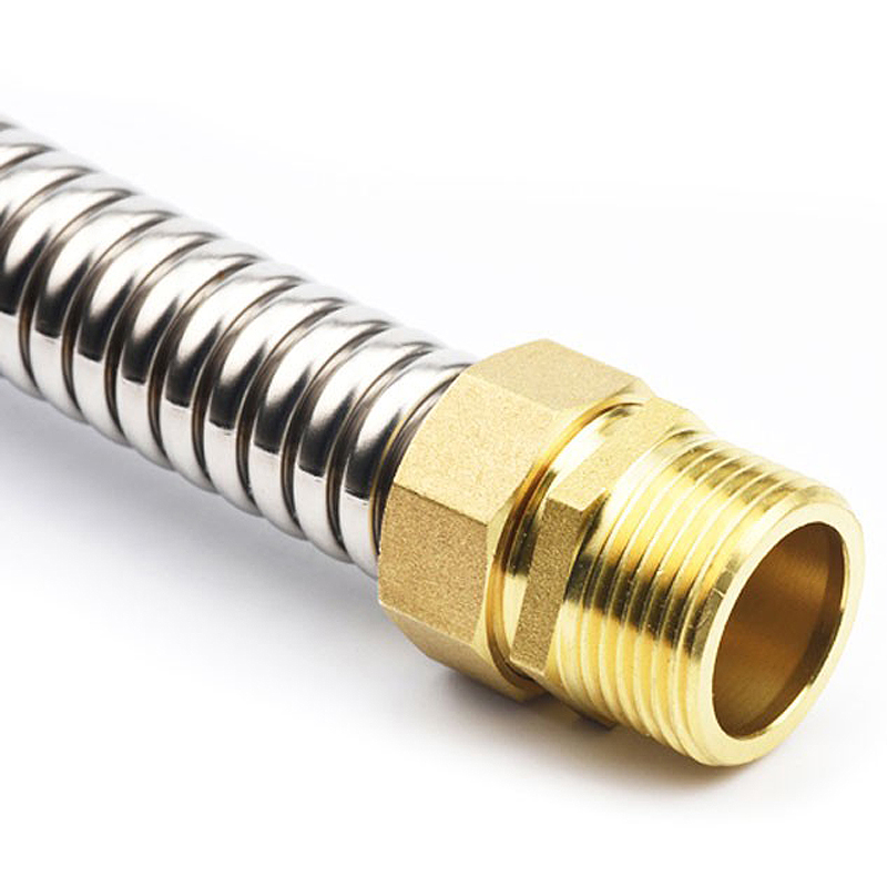 1163 304不锈钢波纹管 铜头软管 双外丝软管 1寸dn25