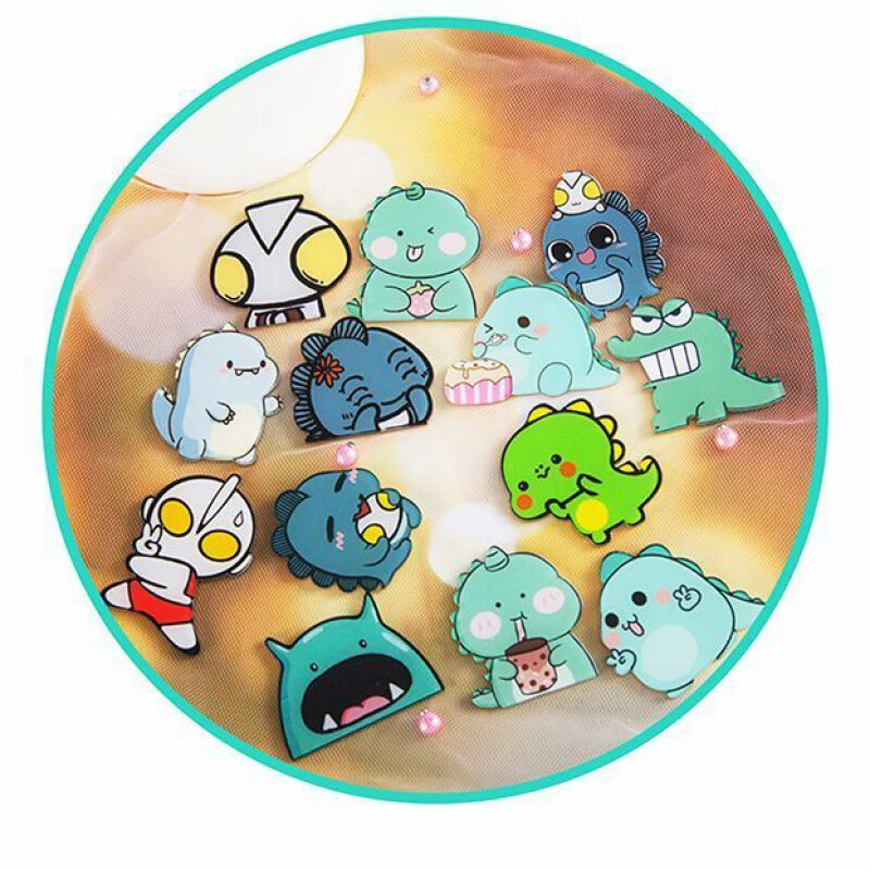 念芙胸针卡通可爱q萌怪兽ins挂件亚克力挂饰礼品学生徽章高颜值 简装