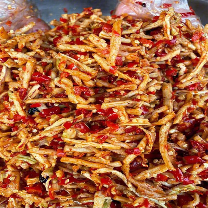 客满乐湖南特产香辣萝卜干自制下饭菜农家干货剁辣椒萝卜条坛子菜 1坛