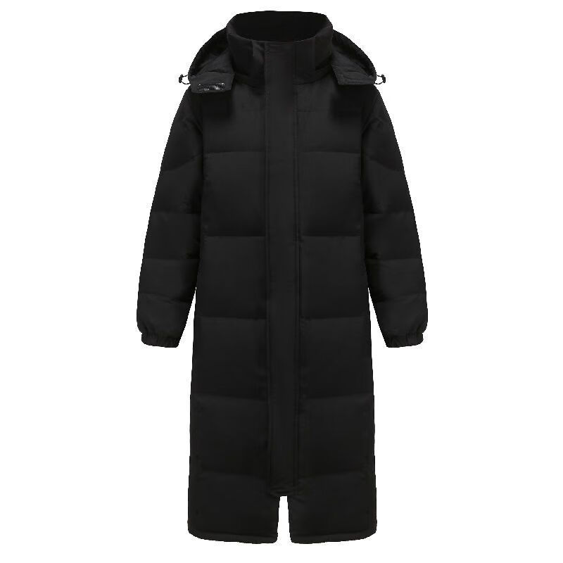 流彗亮世秋羽绒服中戏剧学院同款男女超长款大码过膝加厚情侣白鸭绒宽