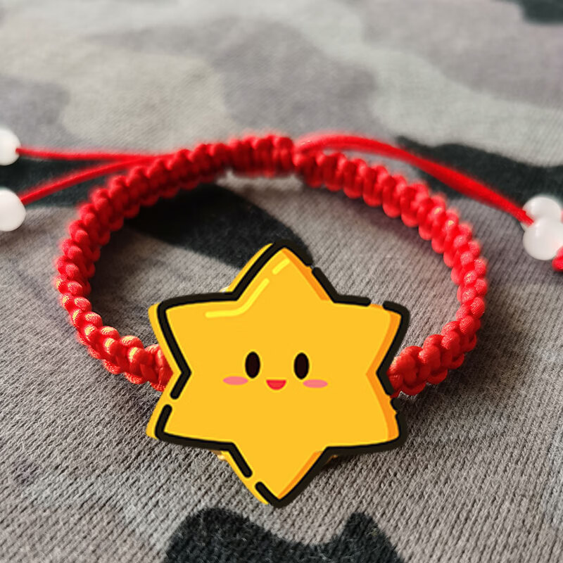 飘窗领花编织绳领花军恋编织绳手环手链兵哥哥军嫂女友自编五角星项链