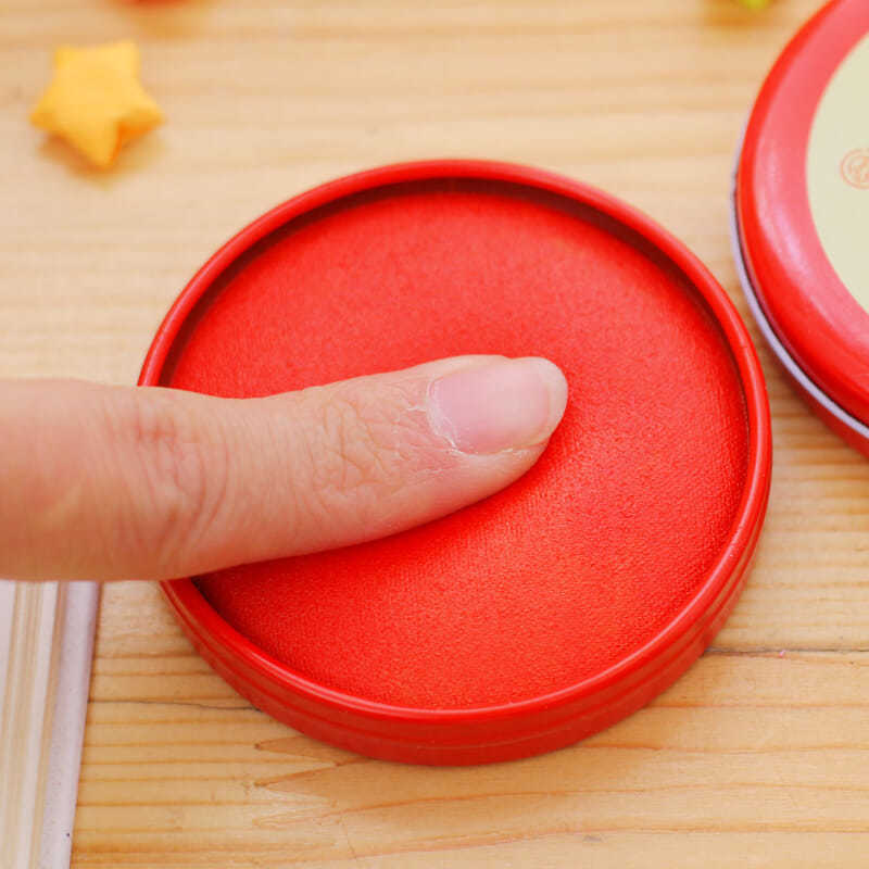 仁印多规格可选印泥印台红色速干印章印尼按手印油财务专用指纹盖章 1