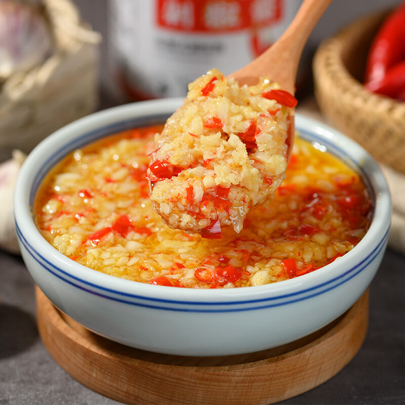 川娃子四川蒜泥辣椒酱生蚝扇贝烤茄子蒜蓉剁椒酱烧烤调料香辣火锅蘸料 蒜蓉剁椒酱240g