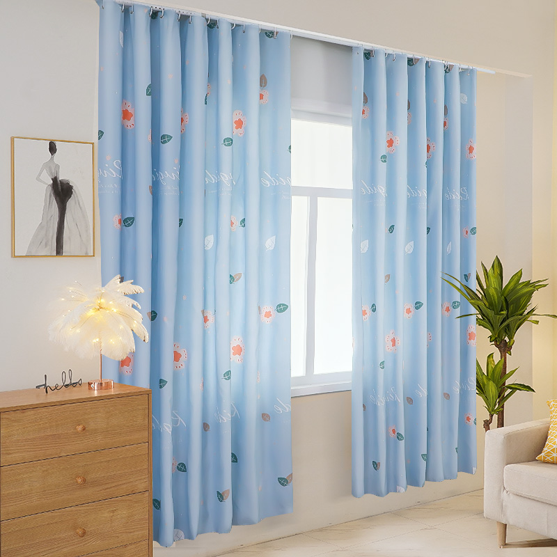 怀临窗帘免打孔安装出租房隔断简易卧室遮光布客厅小窗户伸缩杆一整套