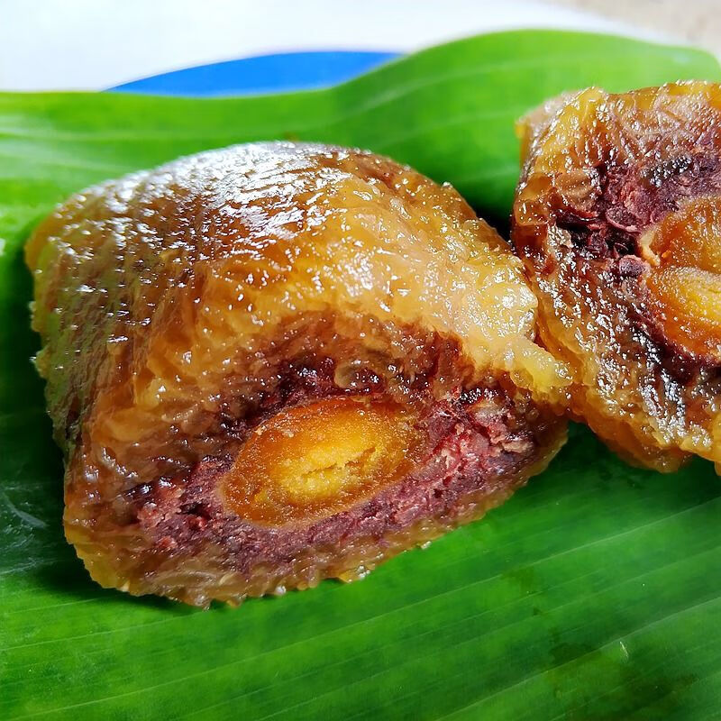 虎钢馋灵山灰水粽草木灰甜粽广东红豆沙蛋黄碱水广西凉粽端午节的灰水