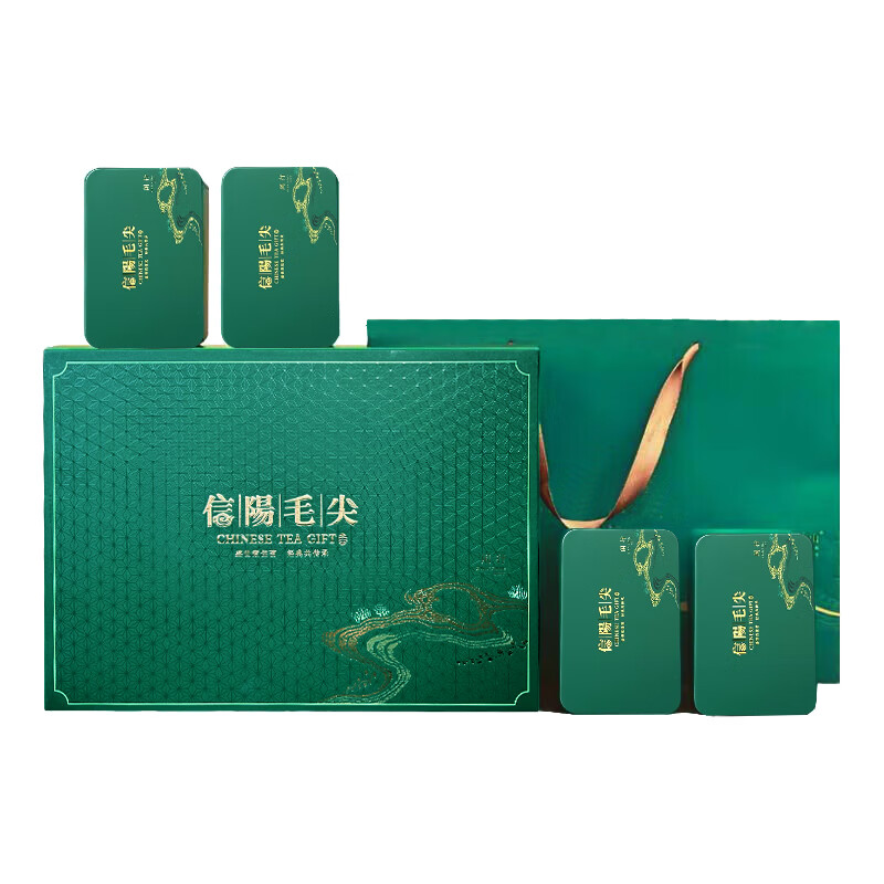 茗然信陽毛尖茶葉禮盒裝500g 2024新茶河南特產(chǎn)濃香型高檔禮盒茶葉