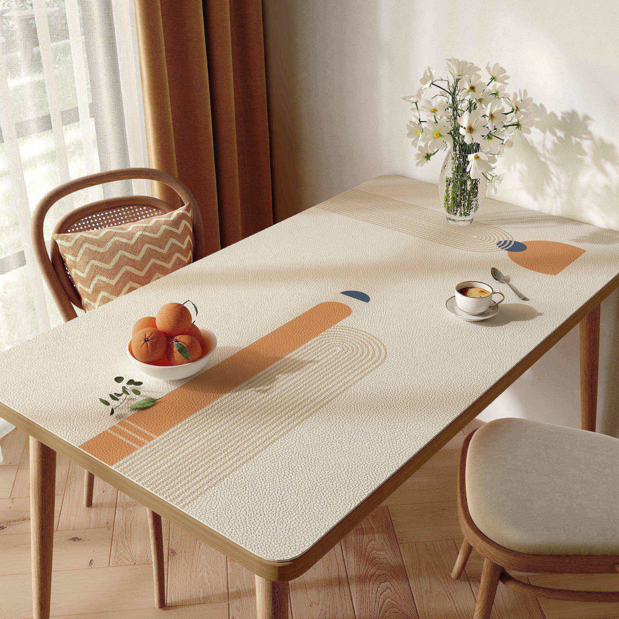 彬洁桌垫防水防油防烫免洗轻奢茶几垫餐桌垫长方形ins风可裁剪餐桌布