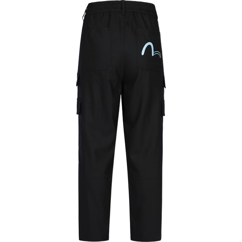 EVISU KURO  男士條紋闊腿褲2EAGNM2PT214WLWX 黑色 L