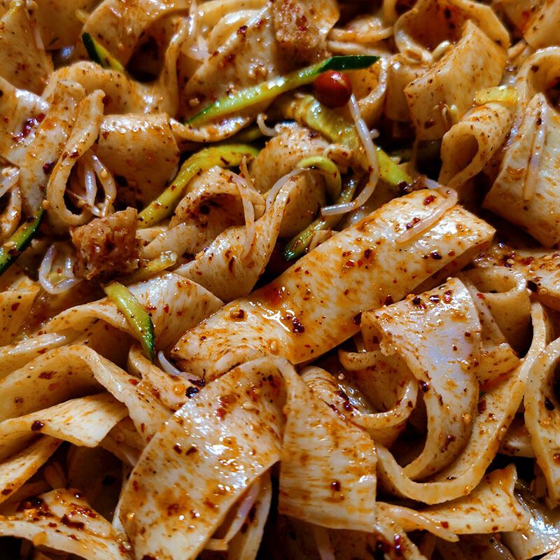 虎钢馋徐州特产擀面皮宿迁邳州睢宁泗洪苏北擀面皮凉皮速食