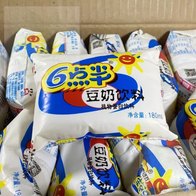 六点半豆奶 饮料经典儿时原味早餐奶六点半怀旧饮料 160ml 10袋