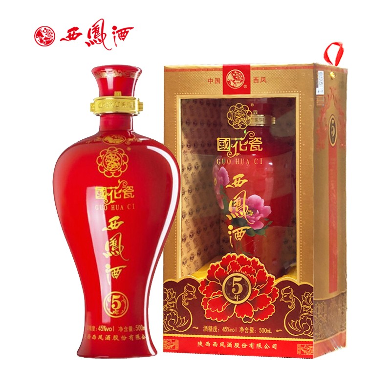 西凤 西凤酒国花瓷5年45度凤香型白酒500ml*1瓶 45度 500ml 1瓶