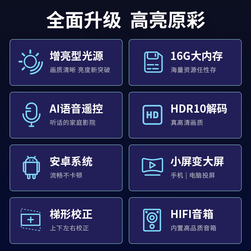 【4K高清高亮新款】微影投影仪4K家用手机WIFI小型1080P办公教学教室智能3D家庭影院投影机 微影P1【智能4K投影-麒麟芯片】