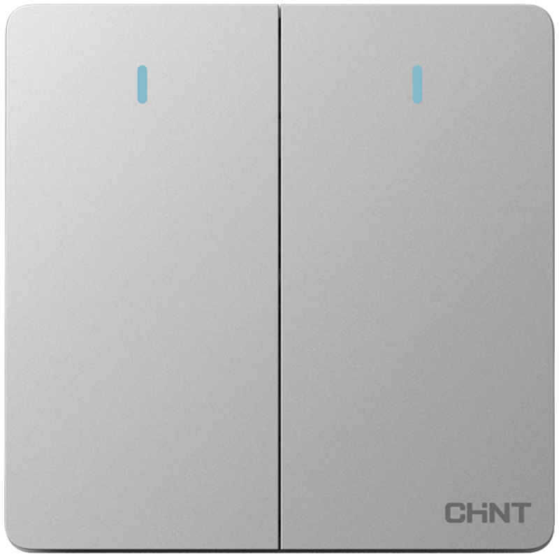 正泰(Chnt)开关墙壁面板家用86型面板二开单控NEW6C幻银灰价格走势分析