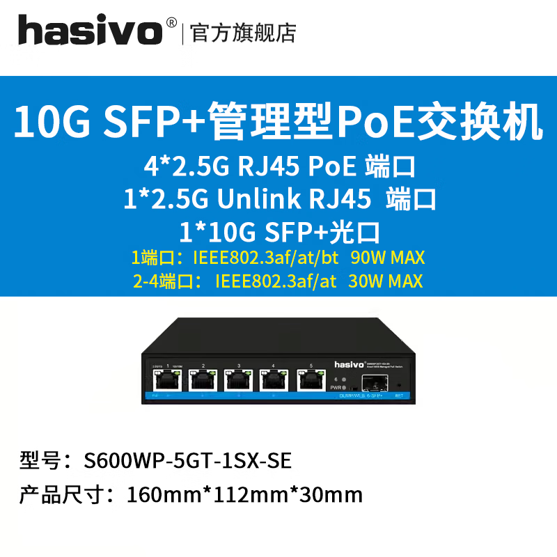 hasivo˼Ѷ2.5G PoEͽ˿ھۺϼ弴ҵèVLAN 42.5GPoE+12.5G+1׹1285Ԫ5(257Ԫ/)