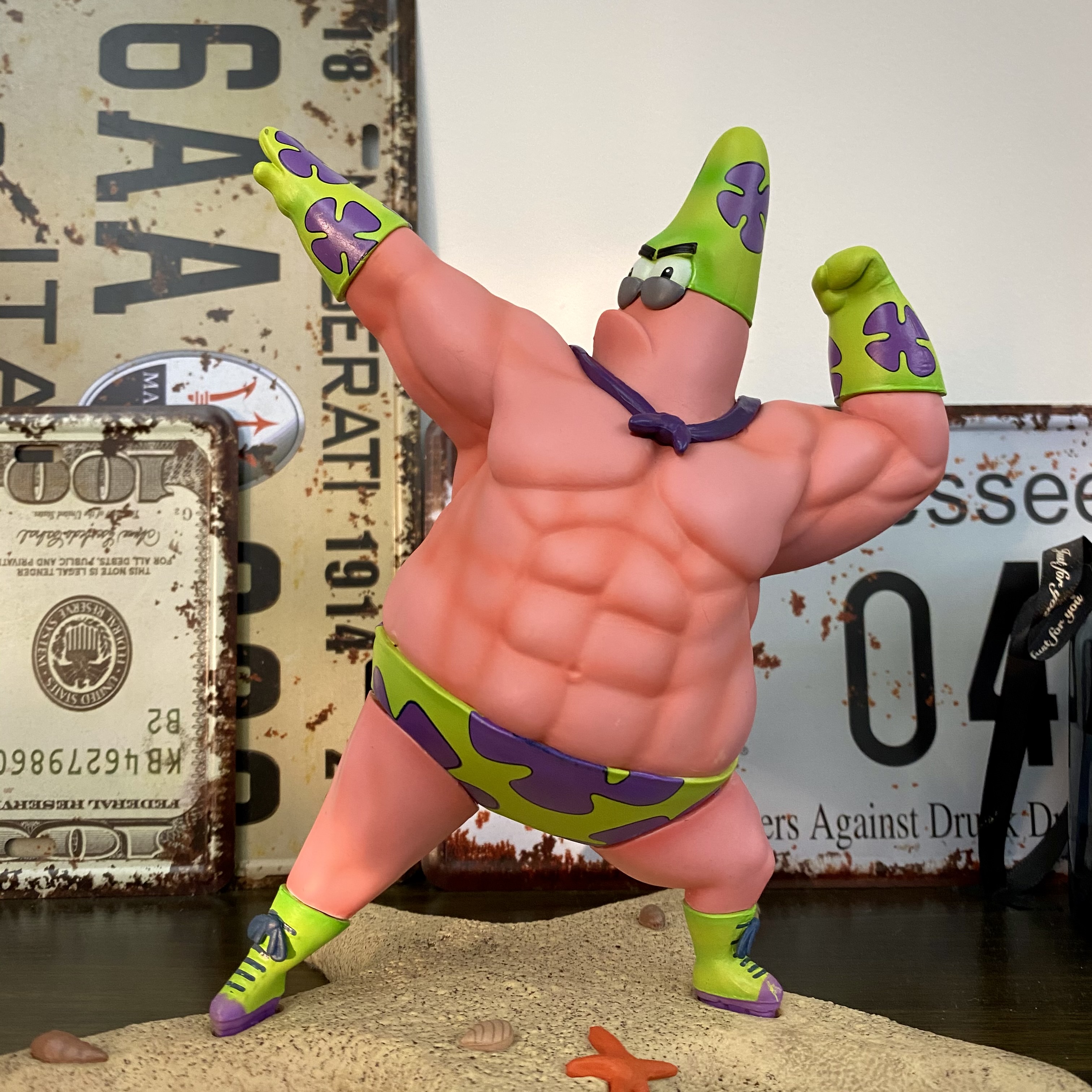 rohde海绵宝宝肌肉派大星恶搞沙雕手办模型橱窗摆件公仔送男友圣诞