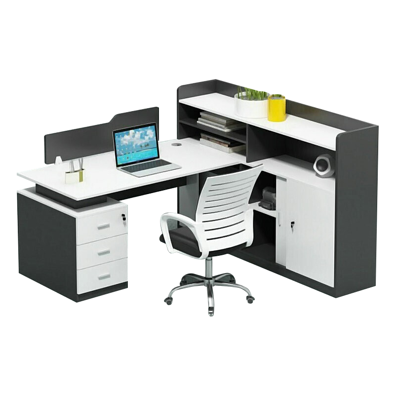 圣黎 办公家具屏风办公桌员工办公桌简约现代工位桌卡座财务桌 升级USB线盒一个