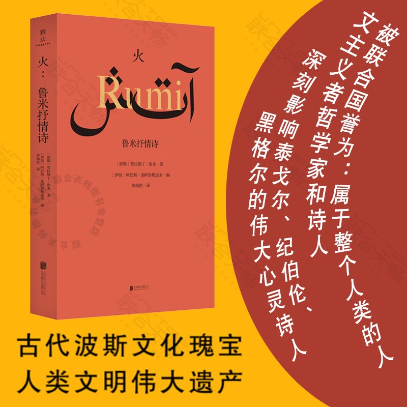 正版现货火鲁米抒情诗人类文明的伟大遗产古代波斯文化瑰宝外国文学诗歌散文小说书籍书
