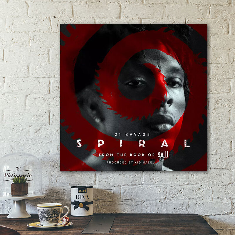 21 savage海报 萨维奇专辑封面欧美音乐人嘻哈说唱网咖墙贴图纸画