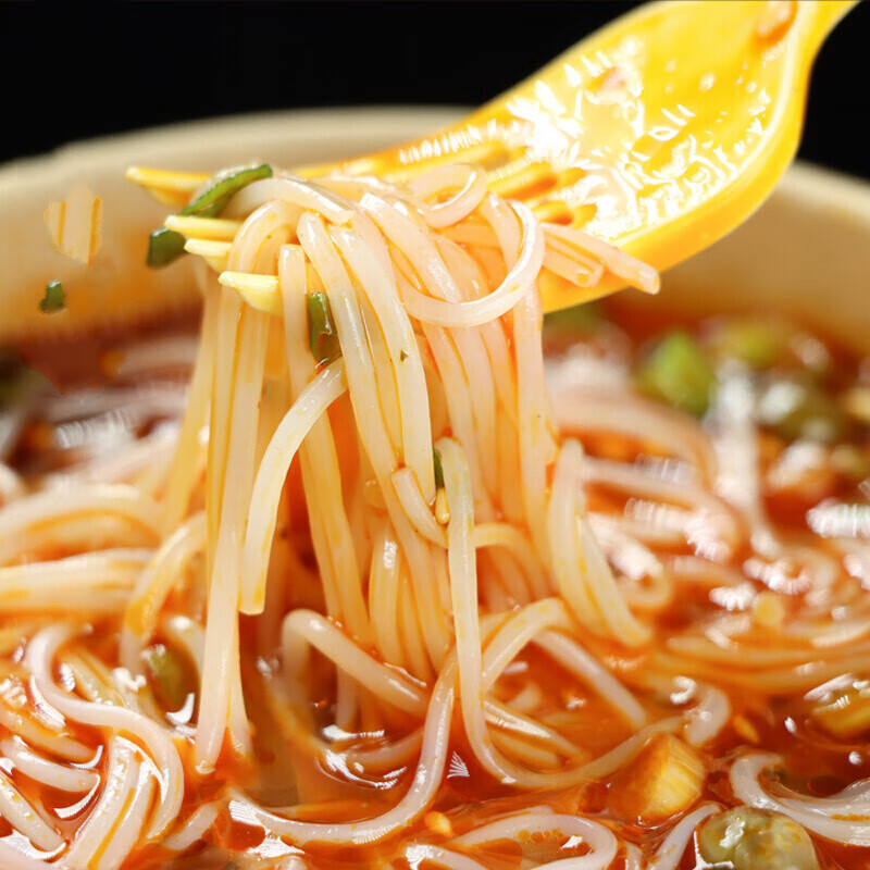 虎钢馋酸辣红薯粉细粉四川特色酸辣粉6桶装方便速食粉条1158g