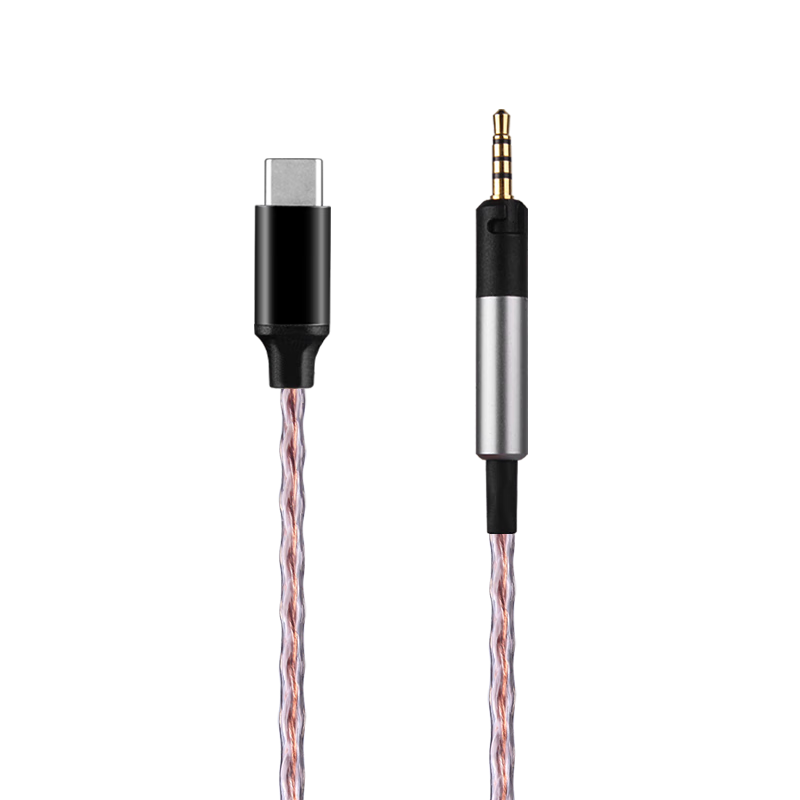 Earmax适用于森海塞尔 HD598耳机线 HD560S升级线 HD400pro 数字DAC TYPE-C转接线 单晶铜 TYPEC/HD598金宝色