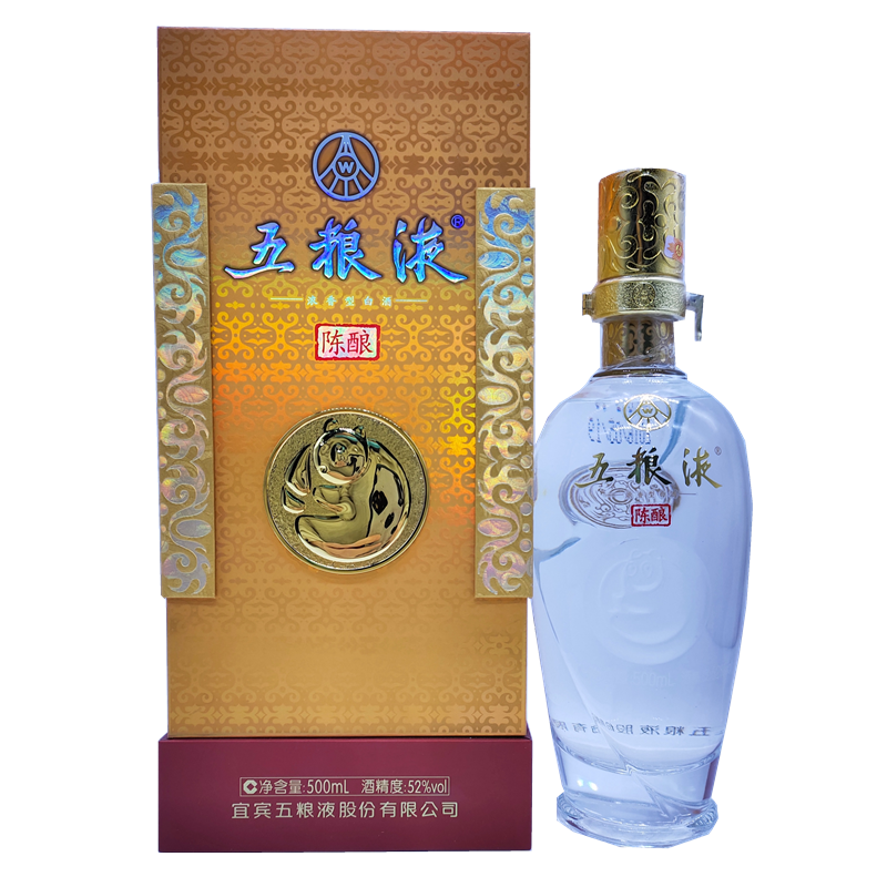 五粮液(wuliangye)19年五粮液熊猫陈酿52度500ml*1盒浓香型高度白酒
