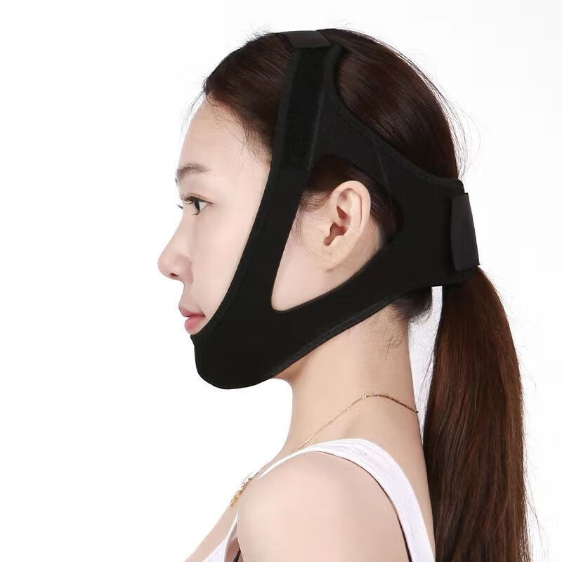 下巴脱臼固定带防止下颌骨脱位儿童下颚后缩 下巴脱臼固定器 黑色