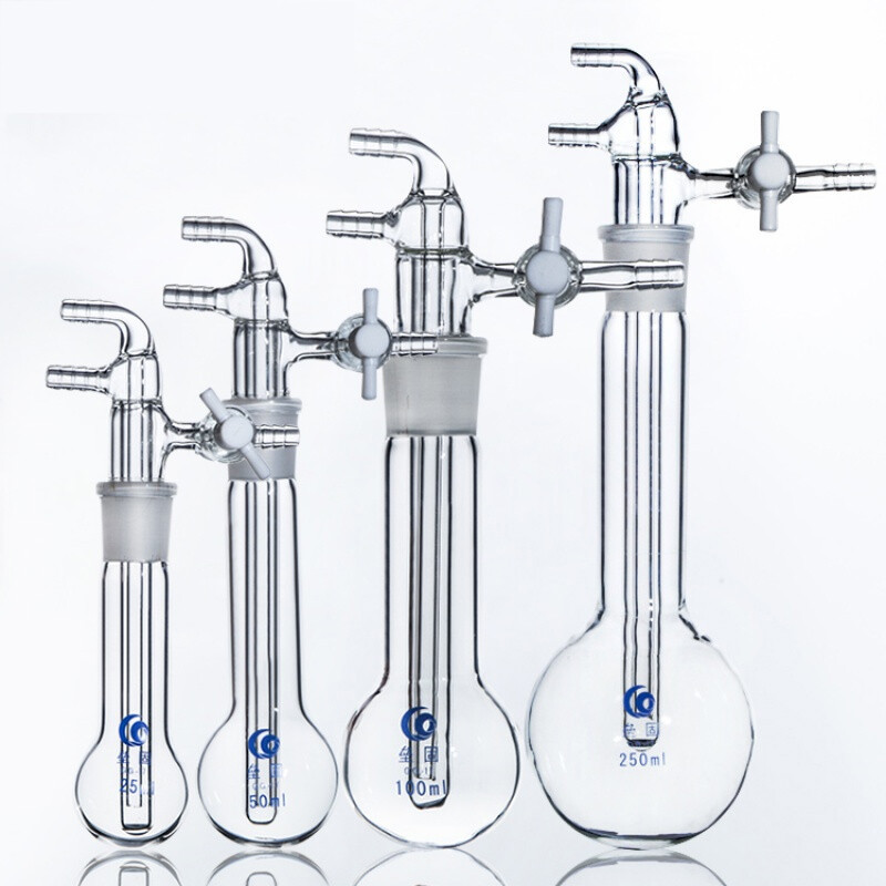 玻璃升华器实验室微量升华装置聚四氟乙烯活塞高硼硅加厚玻璃25ml