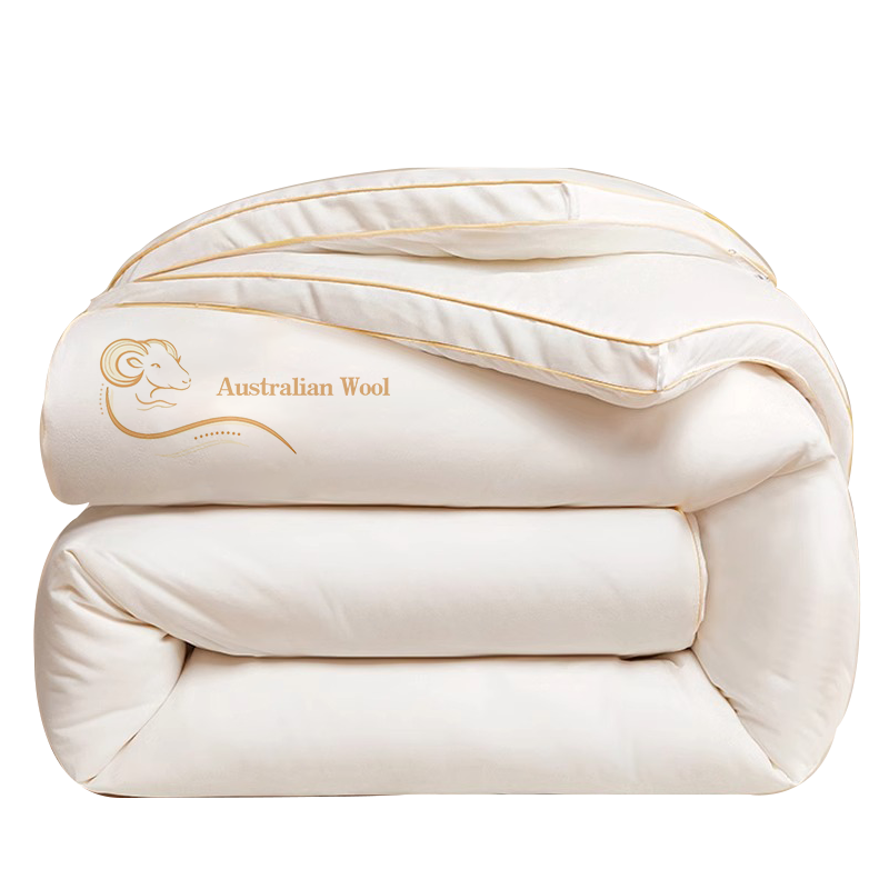 无印良品100%澳洲进口 羊毛被子 秋冬季被芯 8斤 200×230cm 白色