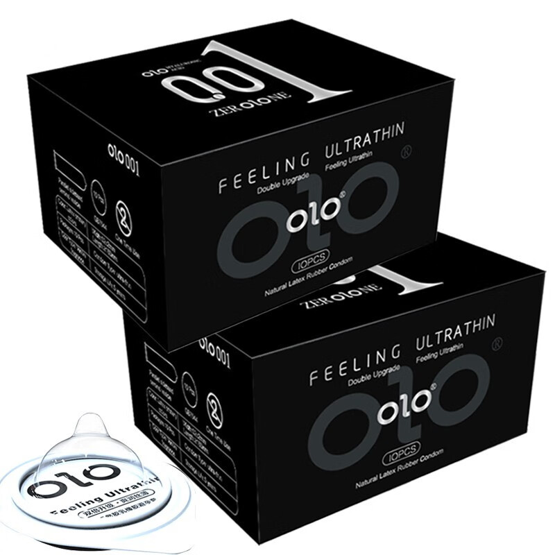 OLO OLO避孕套超薄裸入001玻尿酸安全套男用冰火持久装
