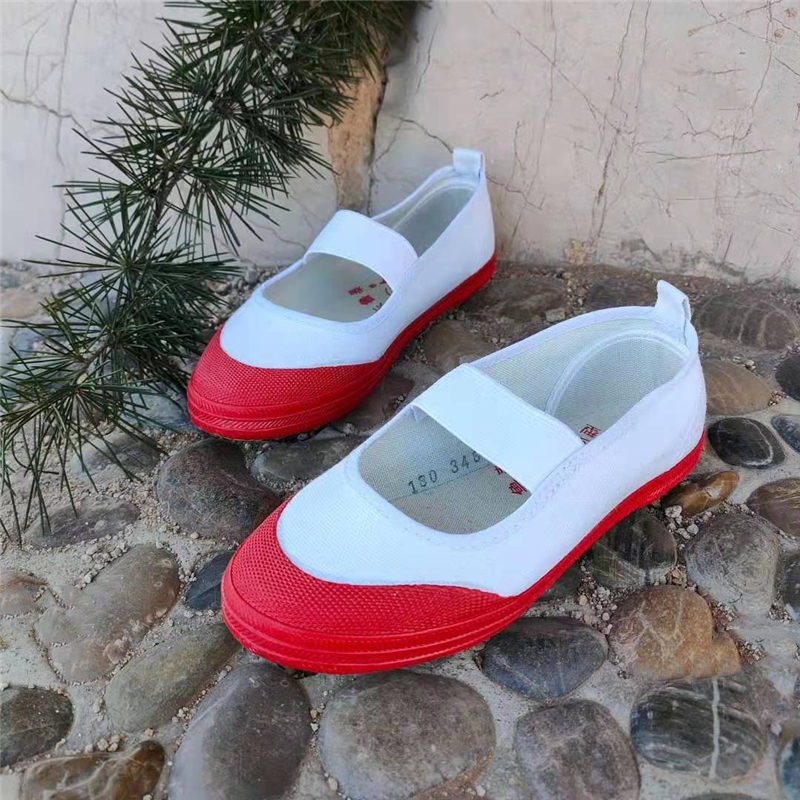 鞋女孩红头鞋男童小白鞋体操鞋蓝头鞋 红色 尺码偏大 13码(适合脚长